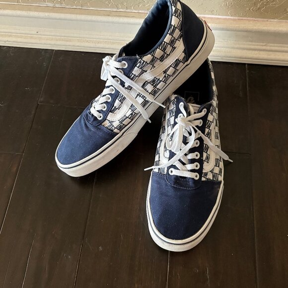 Vans Other - VANS Checkered Canvas Shoes Men's Size 13 Navy White